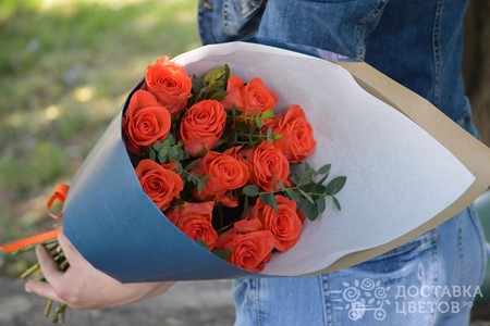 Букет оранжевых роз "Волгоградский проспект"